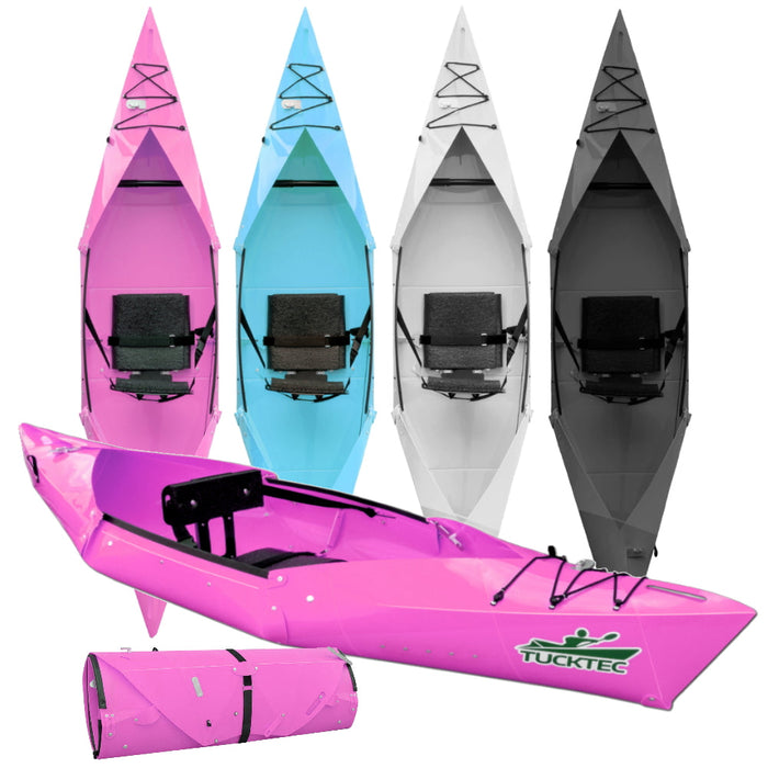 Tucktec Folding Kayak | Hard-Shell | 2-minute Set-up | Foldable, Portable Kayak