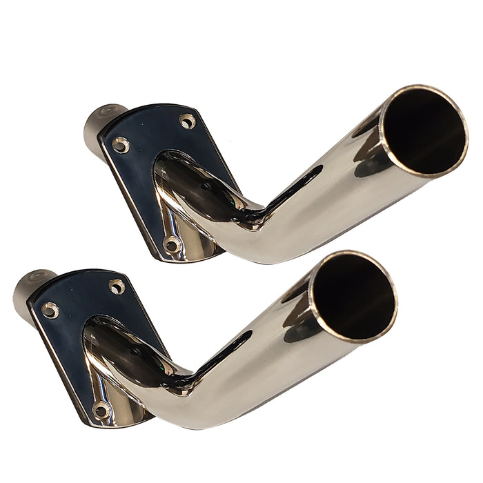 Tigress Gunnel Mount Outrigger Holders - Fabricated 304 S.S. - 1-1/8" I.D.- Pair [88500]