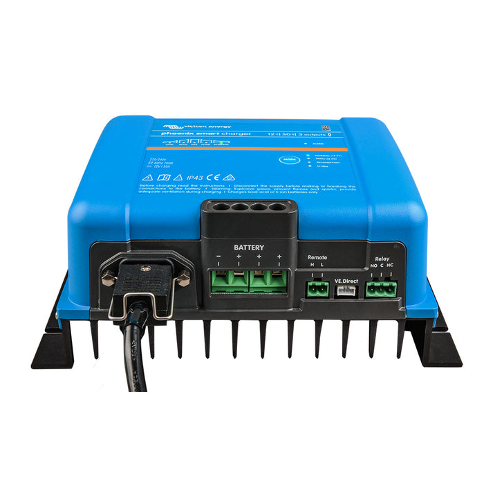 Victron Phoenix Smart IP43 Charger 12/50 (3) 120-240VAC Requires 5-15P Mains Cord [PSC125053095]