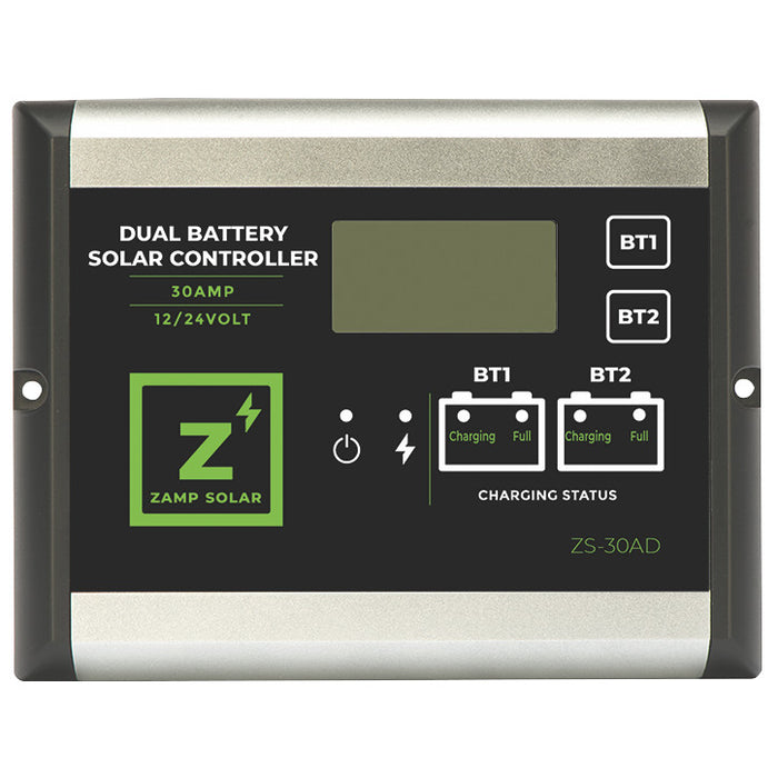 Zamp Solar 30-Amp Dual Battery Bank 5-Stage PWM Charge Controller