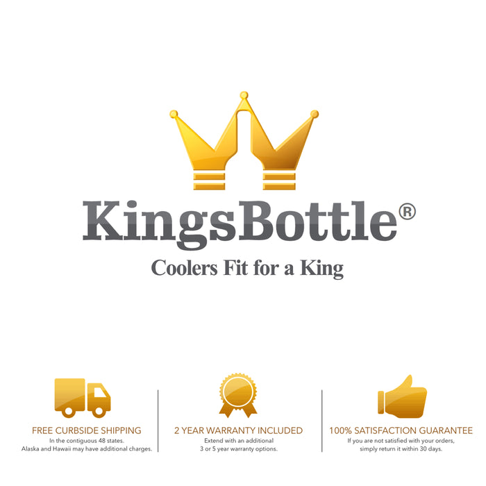 KingsBottle 36 Inch Heating Glass 2 Door Built In Beverage Fridge
